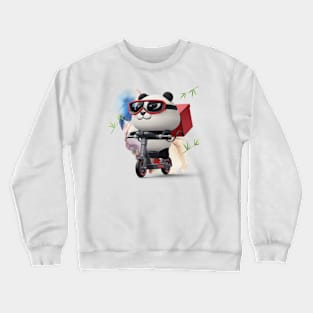 Delivery Cute Panda - Adorable Panda - Kawaii Panda Crewneck Sweatshirt